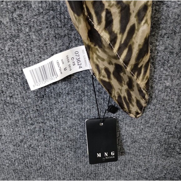 MNG Scarf 100% Polyester NWT Animal Leopard Print Stylish - Picture 2 of 4